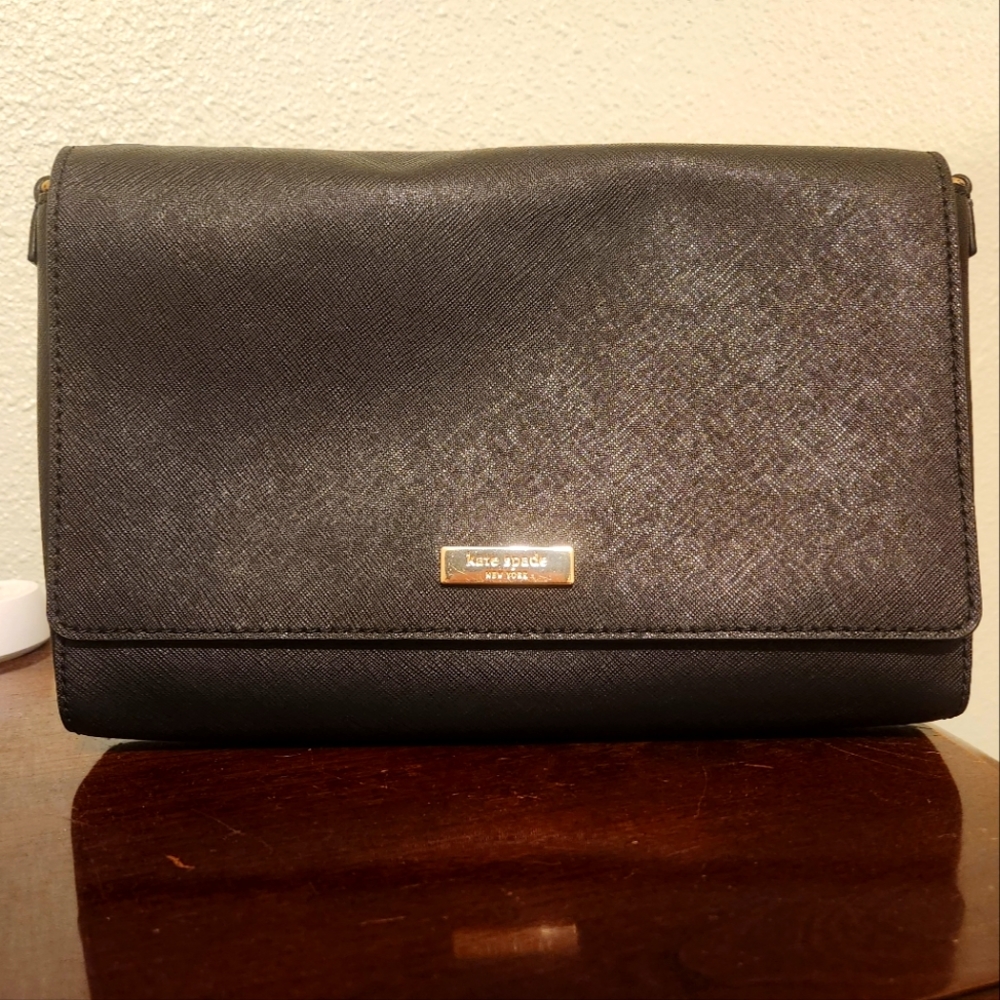 Kate Spade Black Evening Bag w/ chain crossbody option
